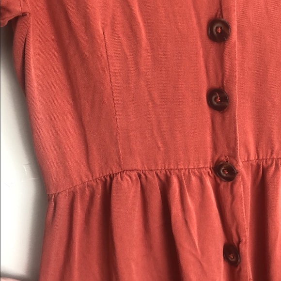 Coral Button-Down Dress - Picture 3 of 5